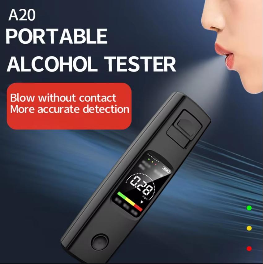 Автомобильный алкотестер Профессиональный высокочувствительный алкотестер Бесконтактный алкотестер Type-C Зарядка Портативный алкотестер