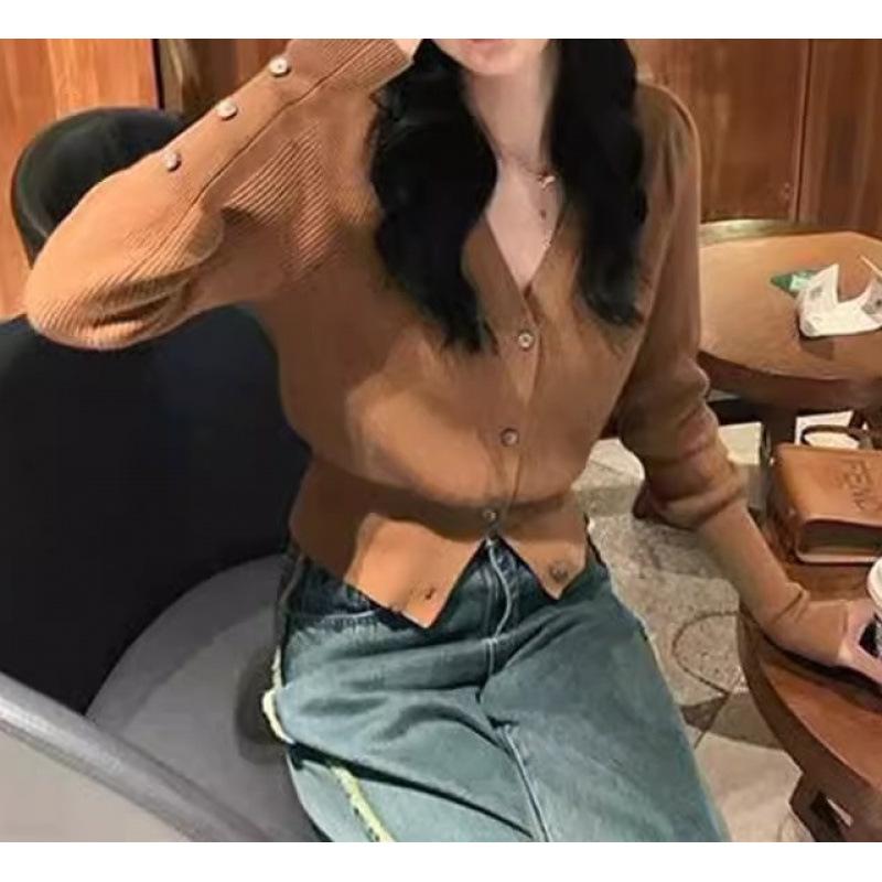 Новый осенний приталенный вязаный кардиган с длинным рукавом, со свитером и короткой курткой для женской осени и зимы
