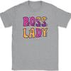 Boss Lady T-Shirt Funny The Office Humor Gift Joke Novelty Text Graphic Tee
