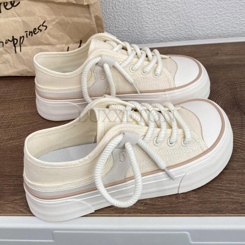 Женские парусиновые кроссовки, весенняя мода, на шнуровке, белые, повседневные, нескользящие, плоские туфли, женские, универсальные, для активного отдыха, вулканизированные, Zapatos