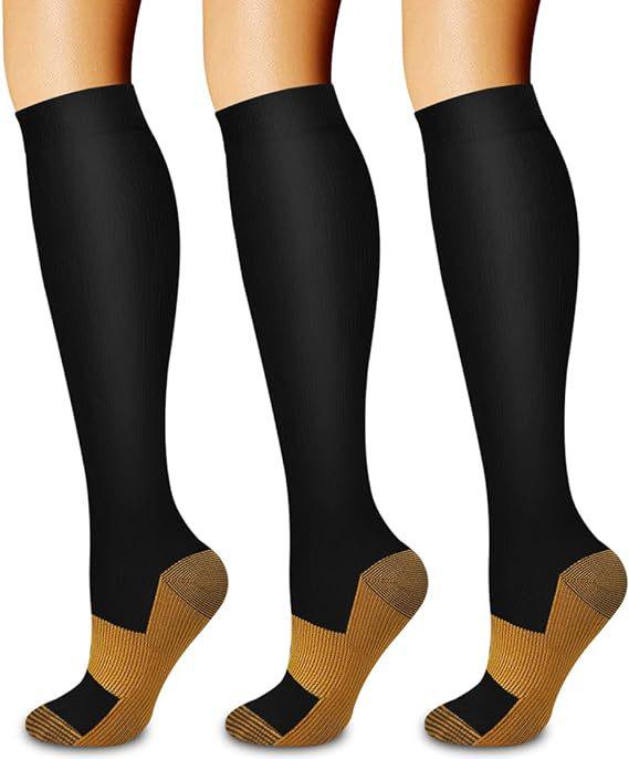 "Женские компрессионные спортивные носки": 3 пары для бега и прыжков со скакалкой