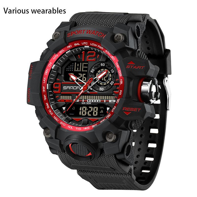 New Watch Trend Fashion Men's Student Teen Electronic Watch Waterproof Multi-functional Watch