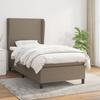 3127777 vidaXL Divan Bed with Mattress Taupe 90x200 Cm Fabric