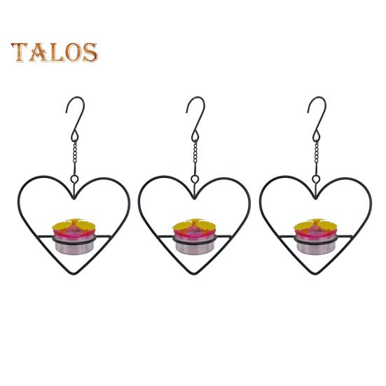 Подвесная кормушка для колибри для улицы, круглая кормушка для птиц в форме сердца с 3 отверстиями для кормления, защищенная от муравьев и пчел, кормушка для колибри для крыльца, патио