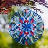 No Power Needed Colorful Wind Spinner for Indoor Outdoor Decor Blue Red White Halloween Home Garden Yard Large Metal Spinning Ornament