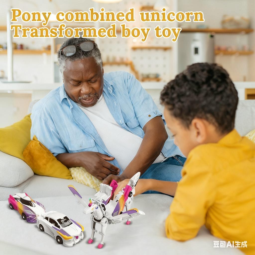 Flying  Fly Horse Kabao Car Two Cars Collision Transformation Combination Transformation Boy Toy