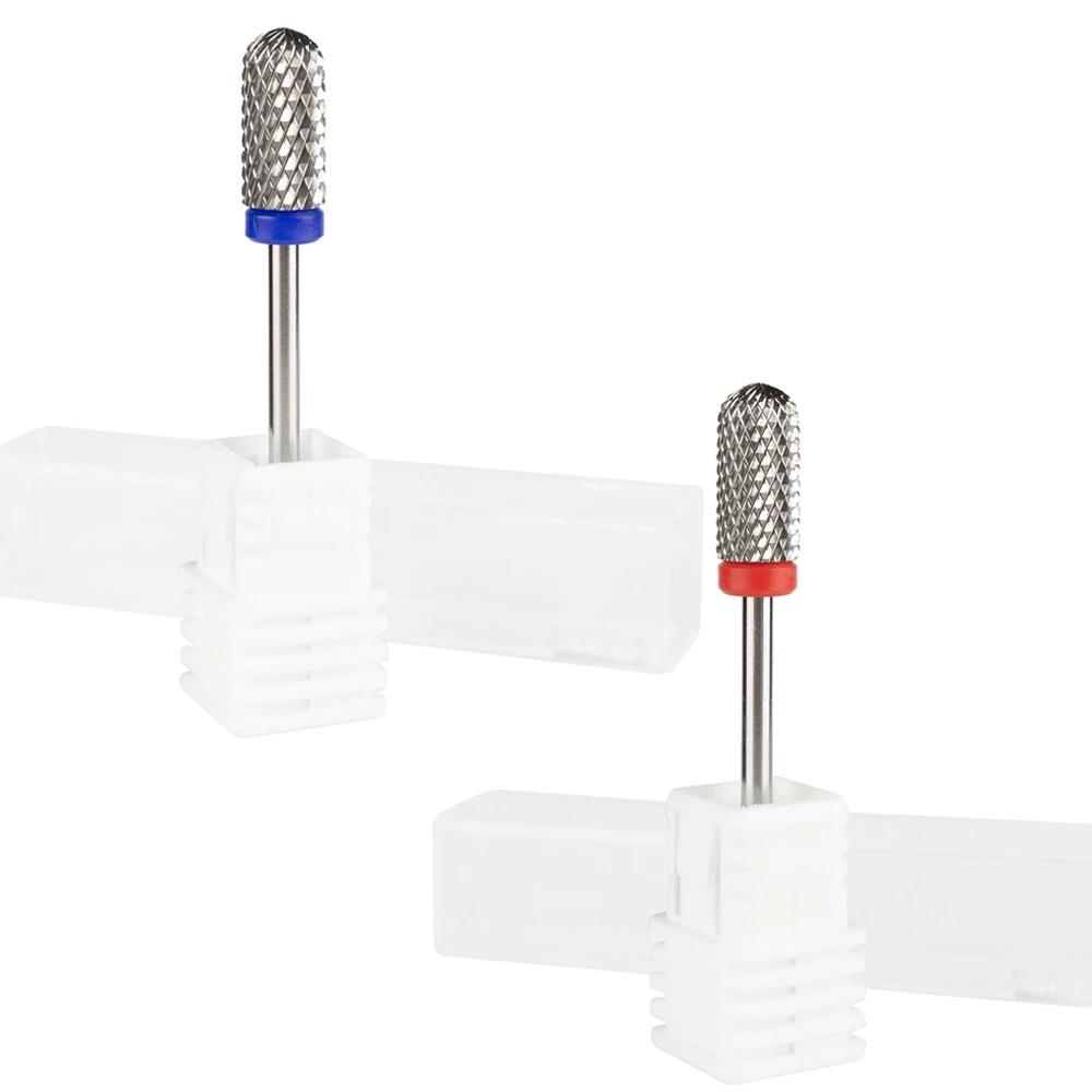 20 шт. вольфрамовые сверла для ногтей, маникюрная дрель для машинного удаления гель-лака, фреза, аксессуары для фрез, пилочки для ногтей, буфер