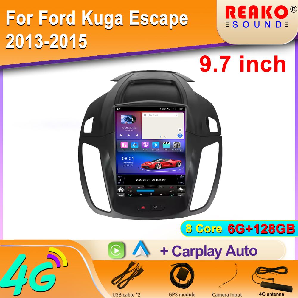 9,7-дюймовый Android автомобильный радиоприемник для Ford Kuga 2 Escape 3 2012-2019 4G беспроводной CarPlay мультимедийный проигрыватель GPS BT головное устройство WIFI аудио