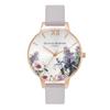 Authorized Distributor [OLIVIA BURTON] Olivia Burton Watch Ladies OB16FS114 Secret Garden Demi Gray Lilac Rose Gold & Silver Sunray