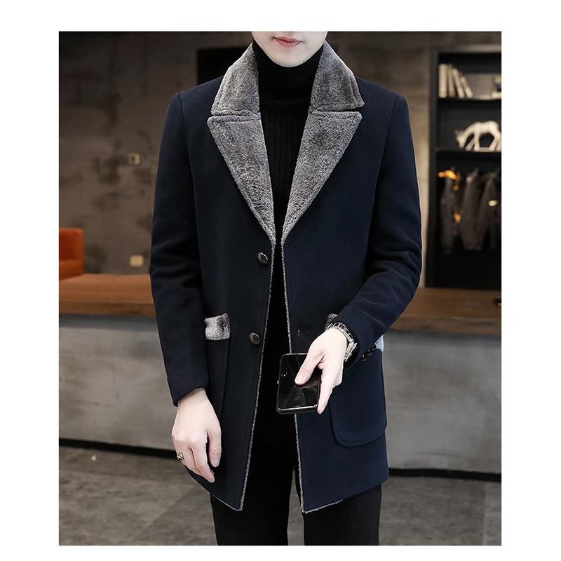 Autumn And Winter Fur Integrated Men's Coat And Coat