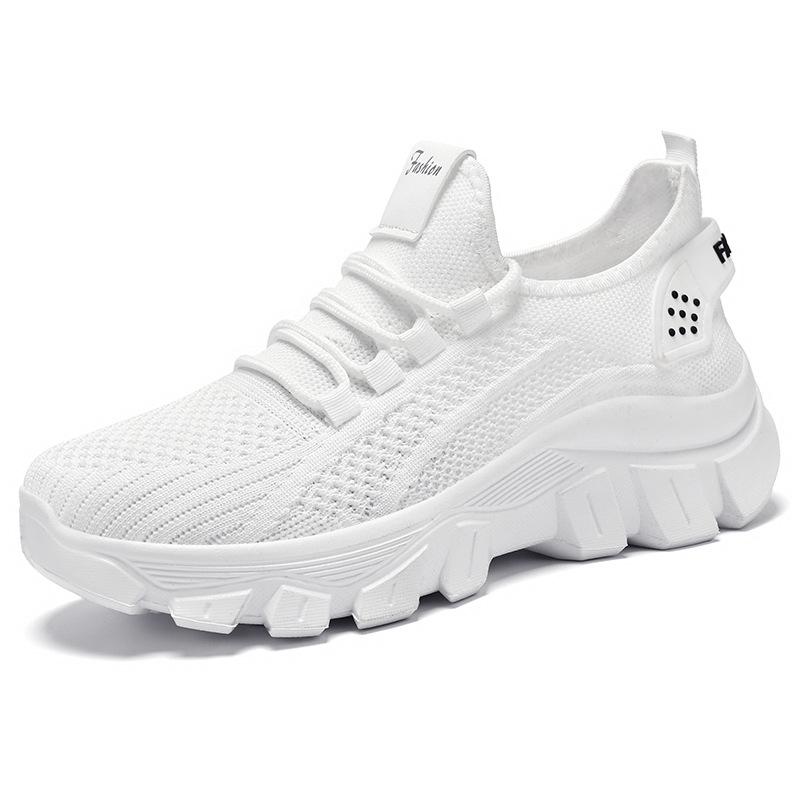 Женская обувь Летняя новая спортивная обувь Дышащие кроссовки Толстая подошва Износостойкие одинарные туфли Удобная универсальная повседневная обувь