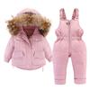 2024 Winter Down Jacket for Girl Clothes Kids Overalls Snowsuit Baby Boy Over Coat Toddler New Year Clothing Set