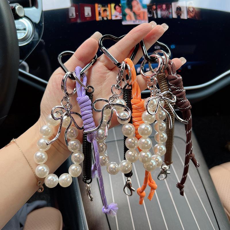 Yogodlns Новый жемчужный шнур антикварный плетеный веревочный бант брелок креативный автомобильный ключ подвеска сумка сумки аксессуары