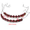 1Pair Colorful Brackets Dental Fake Braces With Hook Temporary Tooth Decoration With Metal Wires Bracket Ligature Tie