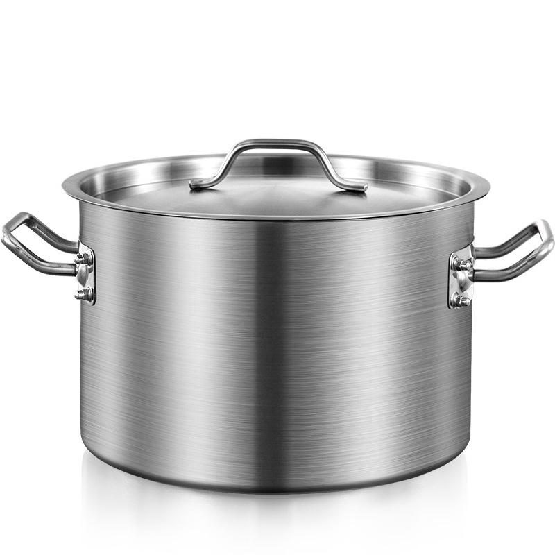 Премиальная утолщенная кастрюля из нержавеющей стали с многослойным дном, пескоструйная обработка для коммерческого использования