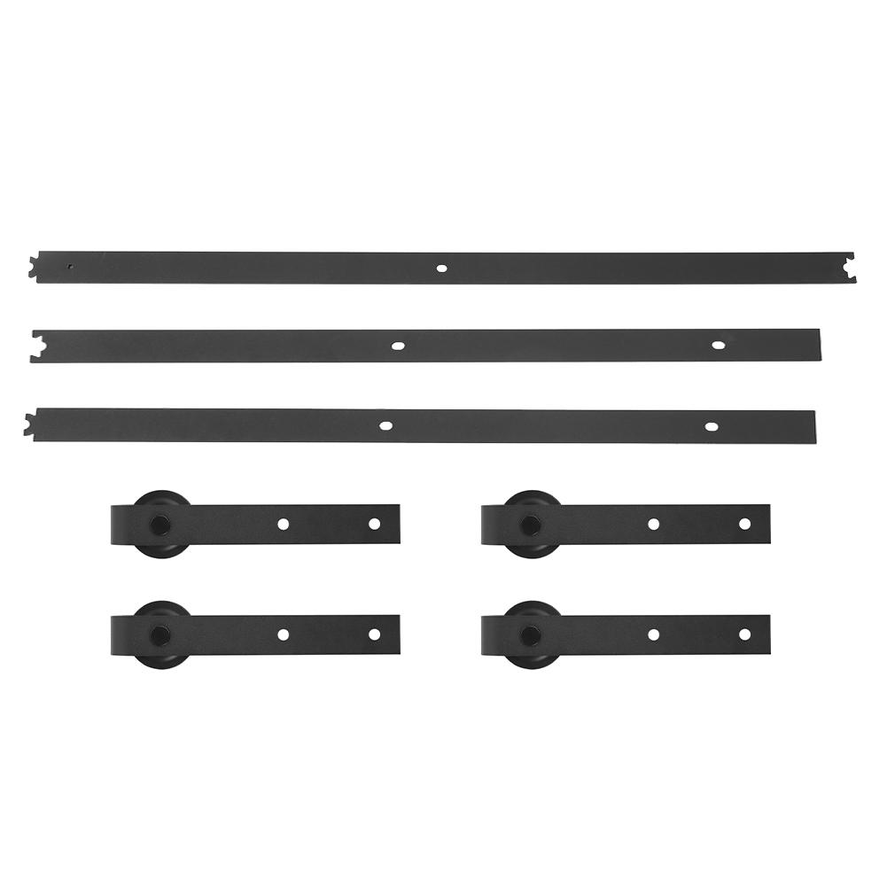 16FT 488cm Double Door Splicing Regular Carbon Steel Barn Door Hanging Rail Track Pulley