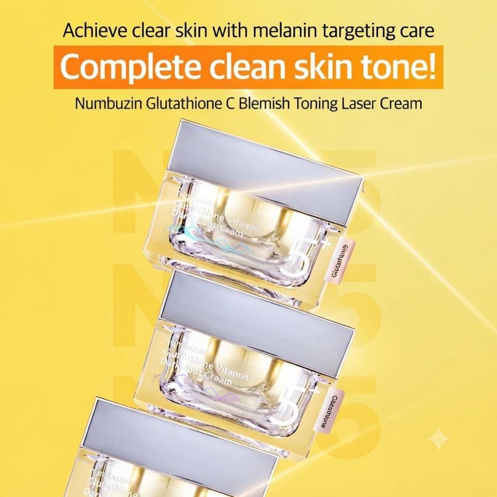 numbuzin No.5 Glutathione C Skincare Set Serum 30ml + Cream 50ml / EXP from 27.07