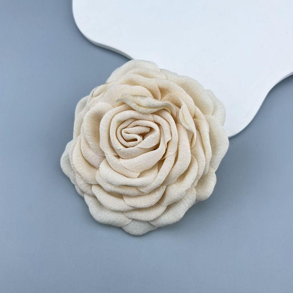 9CM Camellia Brooch Large Flower Badge Handmade Clothing Accessory Dress Accessories