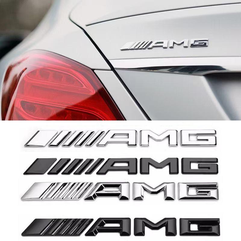KMLB1 Car 3d Rear Letter Emblem Trunk Babg Body Sticker For Mercedes Benz AMG W204 W205 W203 W211 W212 W213 W201 W210 W124 W108