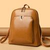 Backpack Women Urban Simple Fashion Oil Wax Leather Backpack Women Retro Bag