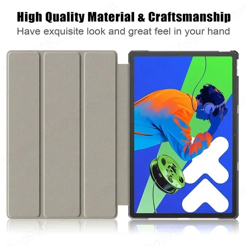 For Lenovo Idea Tab Pro Case 12.7 inch Trifold Magnetic Leather Stand Hard Smart Cover For Lenovo idea tab pro 2025 tb373fu Case