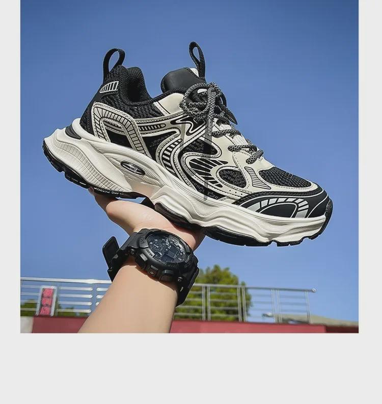 2024 Новые летние мужские кроссовки из дышащей сетки с подошвой, увеличивающей рост