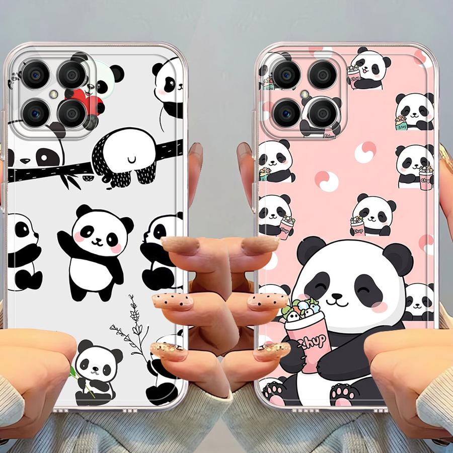 Case for Honor X7b X8b X8a X9a X8 X9b 90 Lite Soft Phone Cover Cute Panda Funny