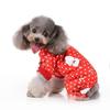 Dog Clothes Christmas Costume for 1Pcs Red Pet Jumpsuit with Santa Design