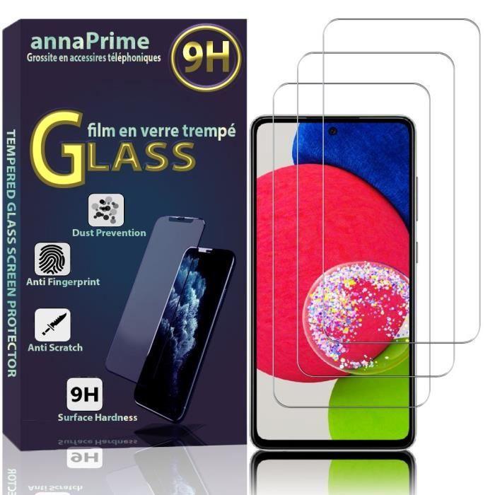 Film de protection - VCOMP - Samsung Galaxy A52S 5G - Pack de 3 - Verre trempé - Résistant aux rayures