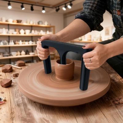 Керамический шарооткрыватель Многоразовый инструмент для керамического искусства Трезубец Керамическая основа Направляющая для дна Формирование глины