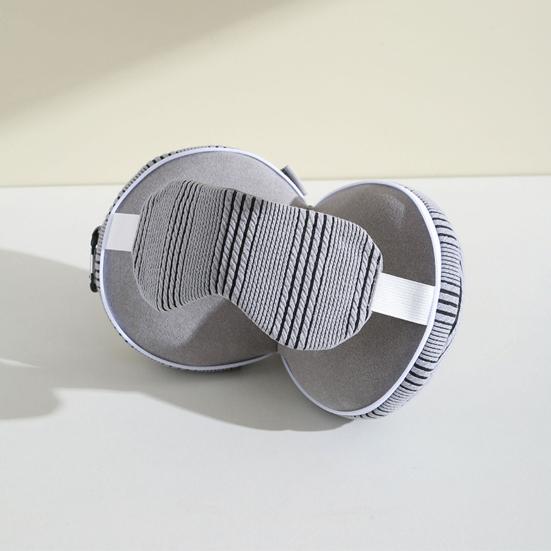 Подушка для шеи 2-в-1, дорожная подушка для шеи с маской для глаз, портативная подушка для поддержки шеи на молнии, снижает нагрузку на шею во время автомобильных поездок и длительных перелетов