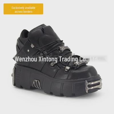 Весенние женские высокие панковские мотоциклетные ботинки 2023 года с толстой подошвой