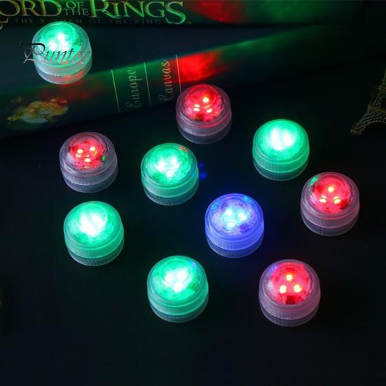 12Pcs Underwater Lights with Intelligent Remote Control Energy-Saving Waterproof Multiple Modes RGB Swimming Pool Mini LED Lights