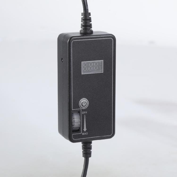 12V Adjustable Motor Controller with Temperature Display Stepless Speed Adjustable Adapter For Cooling Fan Blower Motor