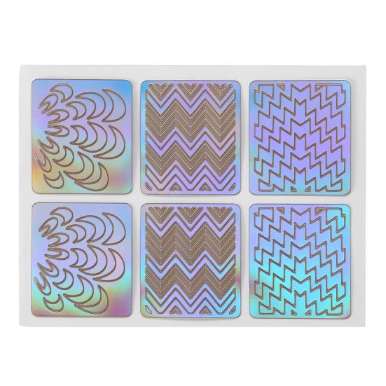 6/12/24 листа DIY дизайн ногтей виниловая форма трафарет полые шаблон направляющие наклейки