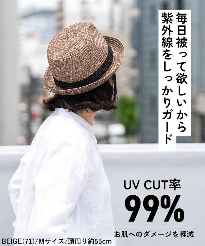 Nakota Home Wash Short Mannish Straw Hat for Men and UV Sun Heatstroke Plus Large Circumference Beige Women, Protection, Protection, Prevention, Size,