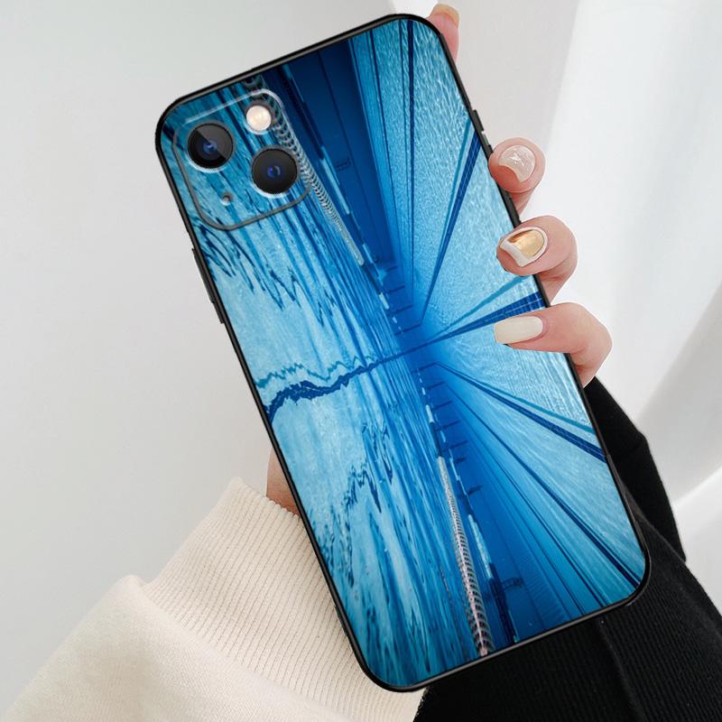 Чехол для телефона «Вода в бассейне» для iPhone 13 12 11 14 Pro Max Mini X XR XS Max 6S 7 8 Plus Ударопрочный Мягкий Чехол