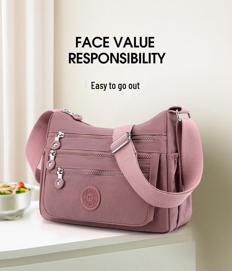 Легкая водоотталкивающая нейлоновая женская сумка-мессенджер - большая вместимость для походов за покупками и поездок на работу на открытом воздухе