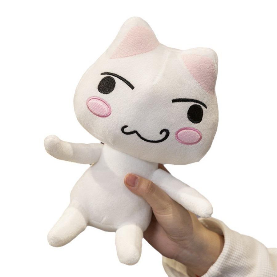 Милая Плюшевая Игрушка Кот Торо Иноуэ Пара Черно-Белый Кот Плюшевая Игрушка Улыбающиеся Мультяшные Животные Куклы Украшение Комнаты Подарок на День Рождения