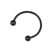 2Pcs Stainless Steel Horseshoe Shape Hoop Nose Ring Earring Studs Body