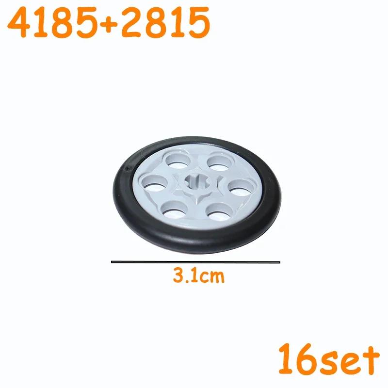 Колеса для автомобилей и грузовиков Ступицы Кирпичики MOC Технические Шины Колеса Крестообразное Отверстие Набор Мотоциклетные Шины и Диски Строительные Блоки