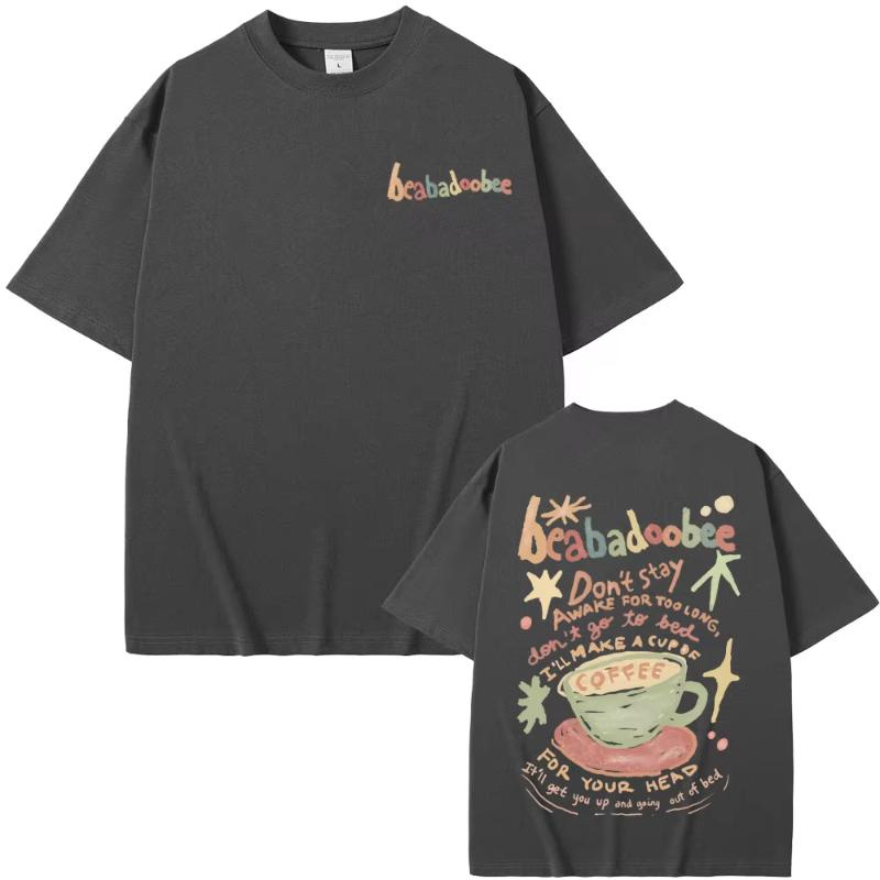 Beabadoobee Graphic Print Tshirt Unisex Women Fashion Vintage Oversized T Shirts Unisex Casual Pure Cotton Tshirt Y2k Streetwear
