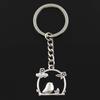 Fashion Birdcage Bird Flower 25x26mm Pendant 30mm Key Ring Metal Chain Silver Color Men Car Gift Souvenirs Keychain
