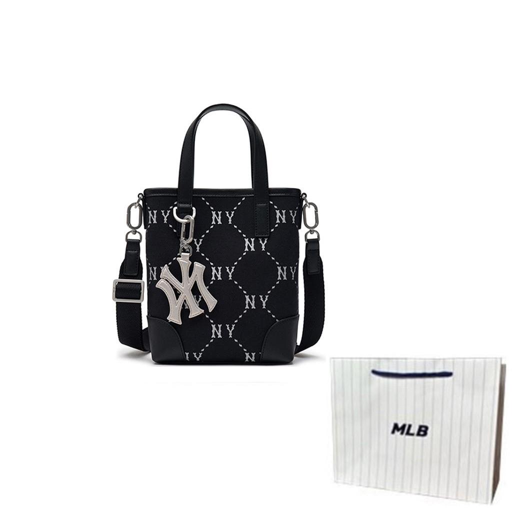 New MLB Artificial Leather Shoulder Bag, Crossbody Bag, Handbag Clutch, Student Backpack Unisex Black 3ACRS054N-50BKS