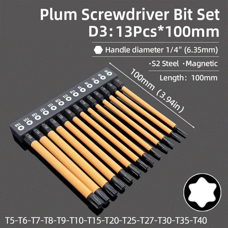 Шестигранный ключ-шестигранник Набор отверток Магнитные крестовые отвертки Torx Plum Security Tamper Proof Сверла Отвертка Ручной инструмент
