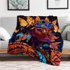 "Enchanted Butterfly Fantasy Fashion: Vibrant, Colorful Women's Clothing"Blanket Flannel Throw Blanket for Sofa, Bed, Travel, Camping, Offic