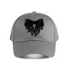Black Bowknot Glitter Casual Daily Baseball Cap Fashion Unisex Sunhat Womens Outdoor Sports Snapback Cap