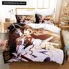 Sword Art Online Bedding Set 3D Anime Print Polyester Quilt Cover Pillowcases Queen King For Kids Gift Anime Duvet Cover Sets