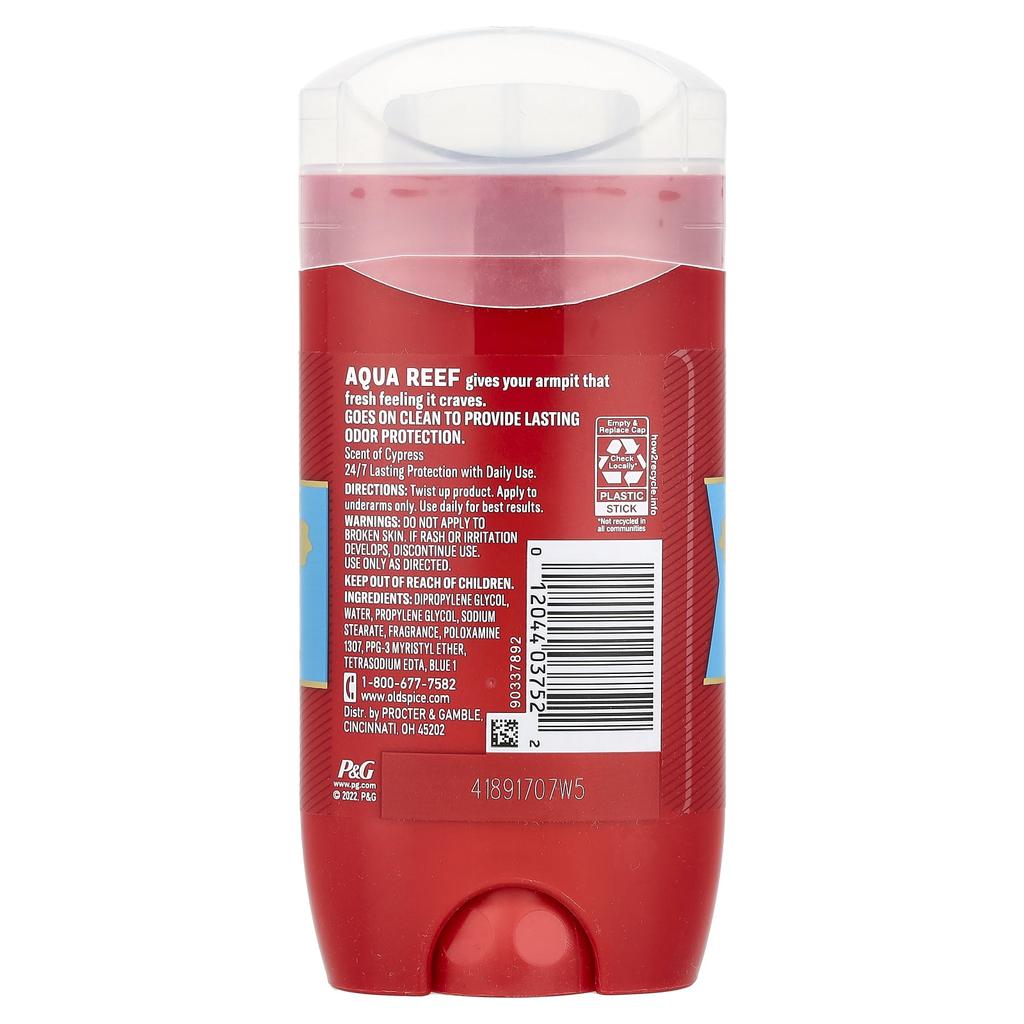 OLD SPICE Дезодорант Aqua Reef, Кипарис, 3 унции (85 г)