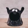Cute Ghosts Candle Holder Ceramic Ashtray Candlestick Ornaments Hand-made Candle Holder Halloween Festival Seasonal Decoration